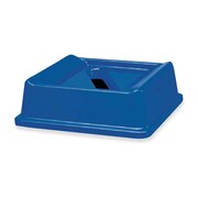Rubbermaid Commercial 35 gal Dome Recycling Lid, 20 in W/Dia, Blue, Resin, 1 Openings FG279400DBLUE