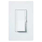 Lutron Lighting Dimmer, Fluorescent/LED, Hard Wired, 1 Pole, 3-Way, 1 Gang, 120 to 277V AC, White DVSTV-WH