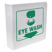Brady Eye Wash Sign, 12 in Height, 9 in Width, Plastic, Rectangle, English 49041