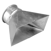 Nordfab Round Router Hood, 6 in Duct Dia, Galvanized Steel, 22 GA, 6 in W, 12" L, 12 in H 8010004385