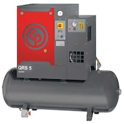 CHICAGO PNEUMATIC Rotary Screw Air Compressor w/Air Dryer QRS 5 HPD