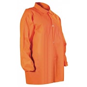 CELLUCAP Disposable Lab Coat, Orange, L, PK30 6509ORL