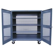 STRONG HOLD Ventilated Door Storage Cabinet, 48 in W, 68 in H, 24 in D, Dark Gray 45-VB-243-CA
