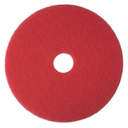 TOUGH GUY Buffing Pad, Red, Size 20", Round, PK5 402W40