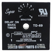 Supco Encapsulated Timer Relay, 50/60 Hz TD69