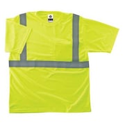 GLOWEAR BY ERGODYNE 2XL Class 2 Economy T-Shirt, Lime 8289