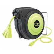 Legacy 50 ft. 14/3 Retractable Cord Reel 15 Amps 3 Outlets 120VAC Voltage FZ8140503