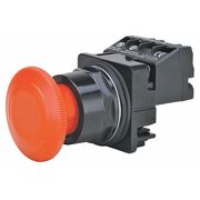 SIEMENS Non-Illuminated Push Button, 30 mm, 1NO/1NC, Red 52BR8W2A