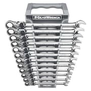 Gearwrench 12 Pc. 12 Point XL Locking Flex Head Ratcheting Comb MET Wrench Set 85698