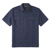 WORKRITE FIRE SERVICE FR Untucked Uniform Shirt, Navy Blue, L FSU2NV