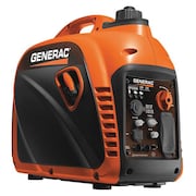 Generac Portable Generator, Gasoline, 1700 Rated, 2200 Surge, Recoil Start, 120VAC, 14.1 7117