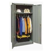 Zoro Select 24 ga. ga. Steel Wardrobe Storage Cabinet, 36 in W, 72 in H, Stationary 230W361872A-HG