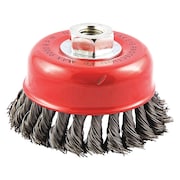 Zoro Select Knot Wire Cup Brush, Threaded Arbor Mount 66252839103