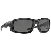OAKLEY Safety Glasses, Wraparound Gray Plutonite Lens, Scratch-Resistant OO9329-01