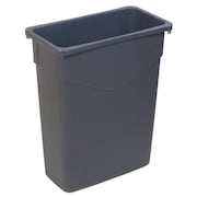 Carlisle Foodservice 15 gal Rectangular Trash Can, Gray, LLDPE 34201523