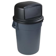 Carlisle Foodservice 32 Gal Dome Top Round Trash Can Dome Lid, Black, Polyethylene 34103403