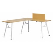 FLASH FURNITURE L Shaped Desk, 60" D, 89-1/2" W, 39-3/4" H, Beech, Laminate NAN-WK-110-GG