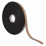 Zoro Select Foam Strip, Water-Resistant Closed Cell, 3/4 in W, 25 ft L, 1 in Thick, Black P811ULRL00.75XOH