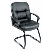 Boss BlackGuest Chair, 27"W28 1/2"L38"H, Fixed Arms, Molded Foam, Fabric UpholsterySeat B7309