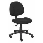 Boss Fabric Task Chair, 23 1/2-, Armless, Black B315-BK
