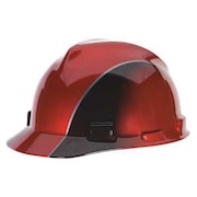 MSA SAFETY Front Brim Hard Hat, Type 1, Class E, Ratchet (6-Point), Red 10101535