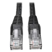 TRIPP LITE Cat6 Cable, Snagless, Molded, M/M, Black, 2ft N201-002-BK