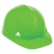 JACKSON SAFETY Front Brim Hard Hat, Type 1, Class E, Ratchet (4-Point), Hi-Vis Lime, 12 PK 14845
