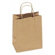 Tulsack Kraft Shopping Bag with Handles 8" x 4-3/4" x 10-1/4", Pk250 S04NK