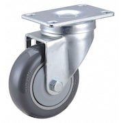 Zoro Select Plate Caster, 3-1/2" Wheel Dia., 275 lb. 435X78