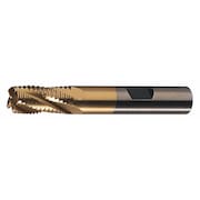 CLEVELAND 3-Flute PM+™ HSS-E Square CC Single Course Roughing EndMill Cleveland PMRC-TN TiN 1/4x1/4x1/4x2-1/16 C32213