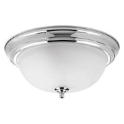 PROGRESS LIGHTING Dome Glass 2-Light Flush Mount, 75 W, Polished Chrome P3925-15ET