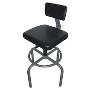 Zoro Select Pneumatic Task Chair Backrest, Height 26-1/4" to 32-1/4", Padded Gray 44N715