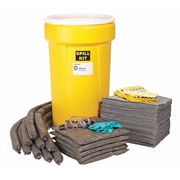 Spilltech Spill Kit, 52 Gallon Volume Absorbed per Kit, 55 Gallon Container Capacity, Yellow, 144 Components SPKU-55
