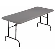 Iceberg Rectangle IndestrucTableÂ® Commercial Folding Table, Charcoal - 30" x 60", 30" W, 60" L, 29" H 65517