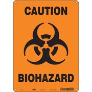 CONDOR Biohazard Sign, 14 in H, 10 in W, Polyethylene, Vertical Rectangle, English, 447X01 447X01