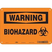 CONDOR Biohazard Sign, 7 in H, 10 in W, Polyethylene, Vertical Rectangle, English, 447X60 447X60