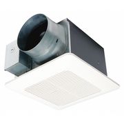 Panasonic Ceiling Bathroom Fan, 110/130/150 cfm cfm, 6 in Duct Dia., 120V AC FV-1115VQ1