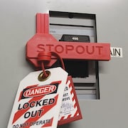 Stopout Circuit Breaker Lockout, Red, 5" W KDD280