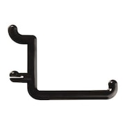 Functionaire Locking Pegboard Hooks, 1/4in.dia, Blk, PK8 FH4-4