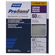 Norton Abrasives Sandpaper Sheet, Med, 60 Grit, PK20 07660768175