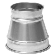 Nordfab Round Duct Reducer, 6 in x 4 in Duct Dia, 304 Stainless Steel, 22 ga GA, 6 in W, 8" L, 6 in H 8040026034