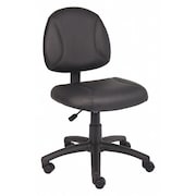 Zoro Select Leather Task Chair, 24-, No Arm, Black 452R29
