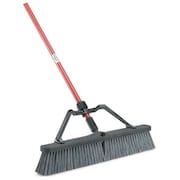 Libman 24 in Sweep Face Push Broom, Gray, 60 in L Handle 825003