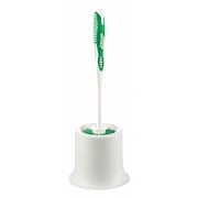 Libman Toilet Brush with Caddy, 5 1/2 in Brush Length, Polypropylene Handle, Green/White 34