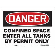 CONDOR Safety Sign, 10 in Height, 14 in Width, Vinyl, Horizontal Rectangle, English, 465K14 465K14