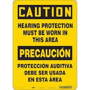 CONDOR Safety Sign, 14 in Height, 10 in Width, Aluminum, Vertical Rectangle, English, Spanish, 465Y28 465Y28