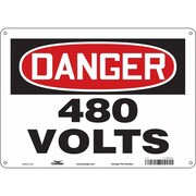 CONDOR Safety Sign, 10 in Height, 14 in Width, Aluminum, Horizontal Rectangle, English, 479W55 479W55