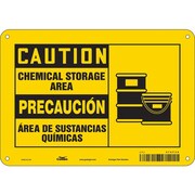 CONDOR Safety Sign, 7 in H, 10 in W, Vertical Rectangle, English, Spanish, 470F38 470F38