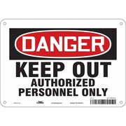 CONDOR Safety Sign, 7 in Height, 10 in Width, Aluminum, Vertical Rectangle, English, 472R46 472R46