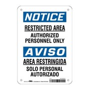 CONDOR Safety Sign, 10 in Height, 7 in Width, Vinyl, Horizontal Rectangle, English, Spanish, 472V63 472V63